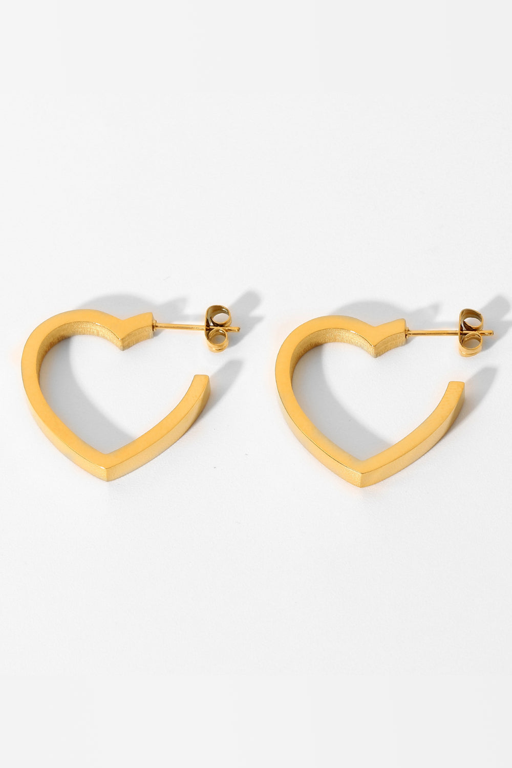 Heart-Shaped Hoop Earrings
