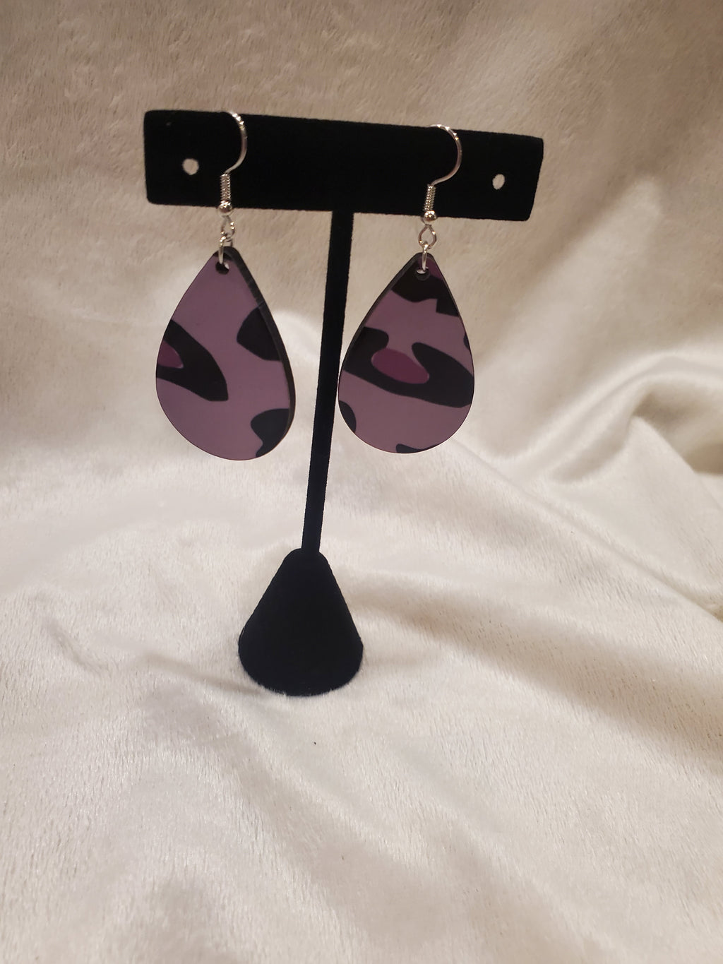 Purple Leopard Earrings